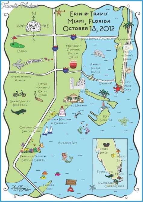 Miami Map Tourist Attractions - TravelsFinders.Com