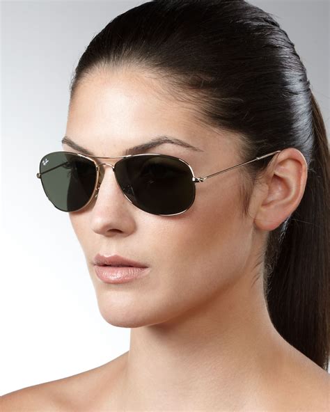 Lyst - Ray-Ban Aviator Sunglasses in Metallic