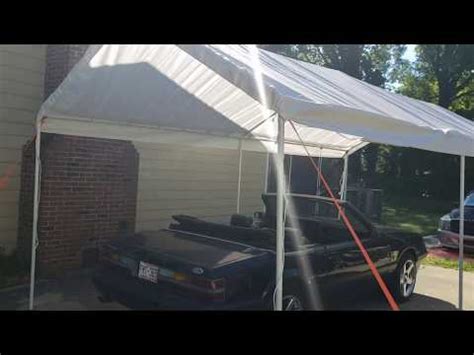 Harbor freight 10×20 car canopy review - YouTube