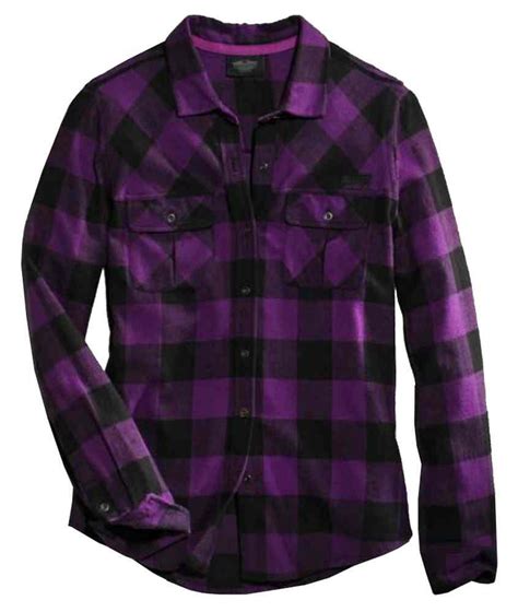 Harley-Davidson® Women's Buffalo Long Sleeve Plaid Shirt, Purple 96273 ...