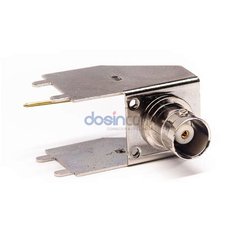 Coaxial Connector BNC Right Angle Jack Female Pin Panel Mount Through ...