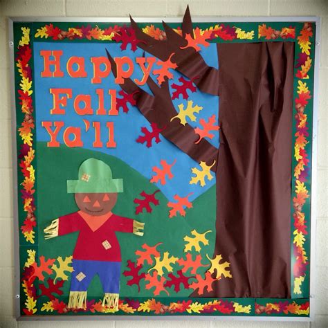 Fall Scarecrow Bulletin Board for Kindergarten