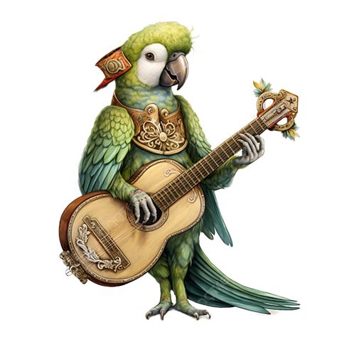 Musical Parrot Bard Transparent Background, Parrot, Bird, Transparent ...