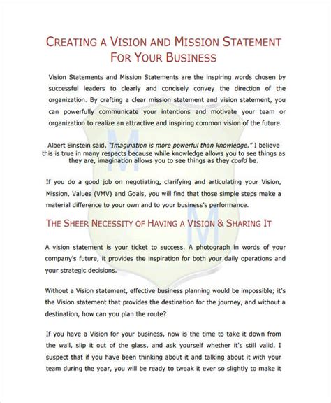 Business Statement - 9+ Examples, Format, How to Write, Pdf