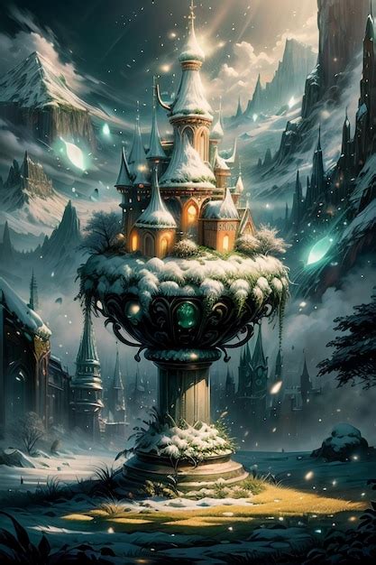 Premium AI Image | There is a cartoon anime fantasy fairytale castle in ...