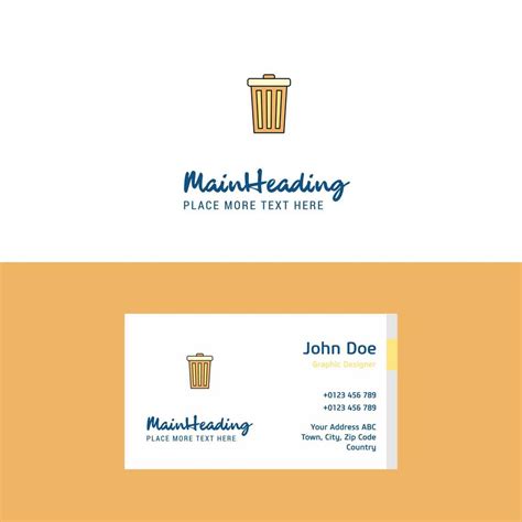 Flat Dustbin Logo and Visiting Card Template Busienss Concept Logo ...