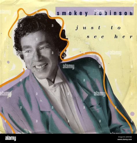 Smokey Robinson - Just To See Her - Vintage vinyl album cover Stock ...