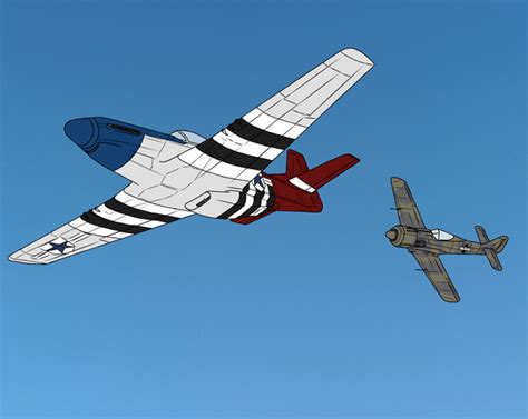 P-51D being chased by a FW 190-A4 : r/BoysandFlugzeug