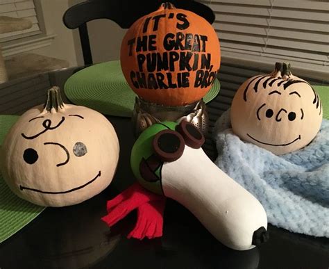 "It's The Great Pumpkin, Charlie Brown" painted pumpkins | Halloween ...