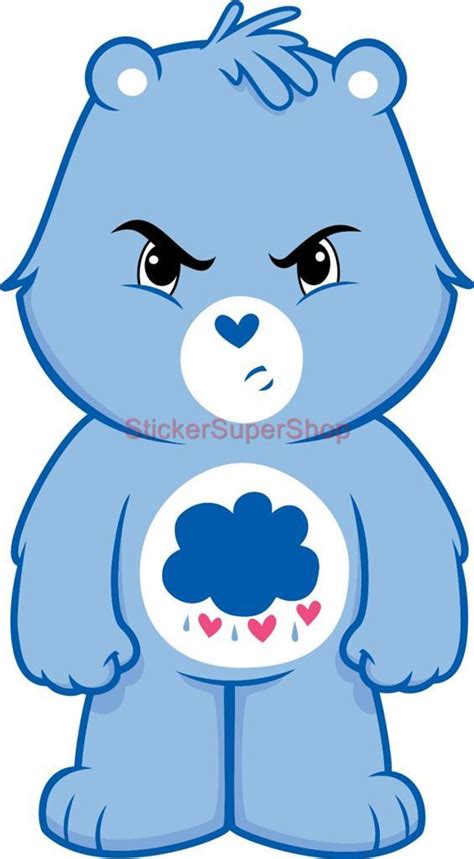 Grumpy Bear Care Bears Decal Removable Wall Sticker Home Decor Art Kids ...