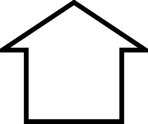 Free House Outline Clipart Black And White, Download Free House Outline ...