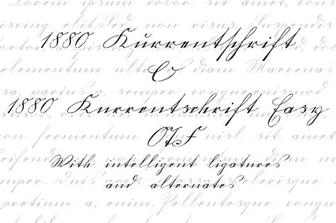 1880 Kurrentschrift set OTF ~ Script Fonts on Creative Market