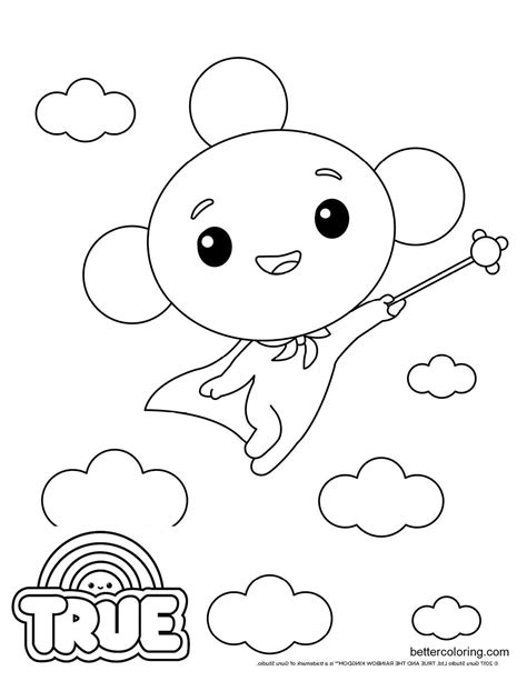 True and the Rainbow Kingdom Coloring Pages Rainbow King Outline - Free ...