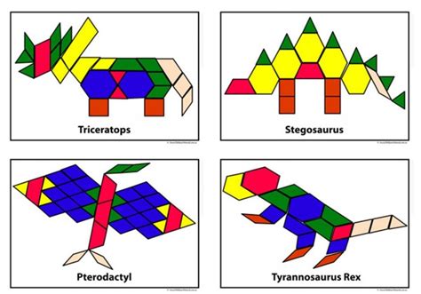 Dinosaur Pattern Blocks - Aussie Childcare Network