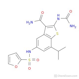 Benzothiophene (Scaffold III) Structure - C17H18N4O5S2 - Over 100 ...