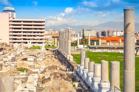 Ruins of Ancient Smyrna in Modern Izmir, Turkey Stock Photo - Image of ...