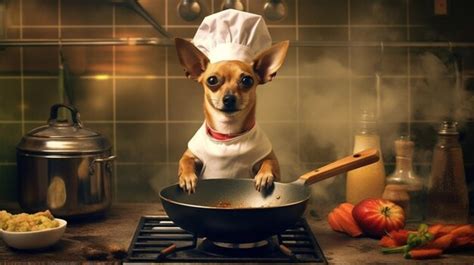 Premium AI Image | Chef dog cooking