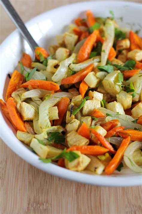 Roasted Celery Root and Carrots with Parsley and Dill