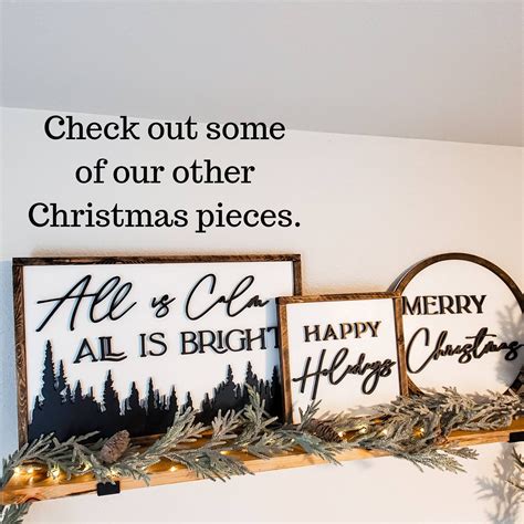 Merry Christmas Wood Door Sign Round Merry Christmas Sign - Etsy