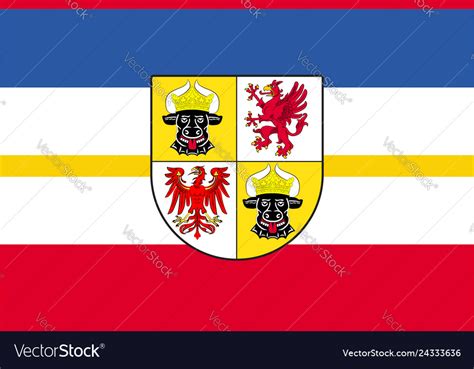 Flag of mecklenburg-vorpommern germany Royalty Free Vector