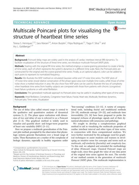 (PDF) Multiscale Poincaré plots for visualizing the structure of ...