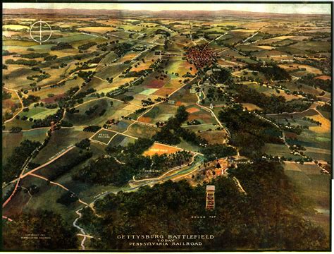 Gettysburg Battlefield in 1913 Map - Gettysburg PA • mappery