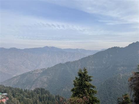 George Everest Peak View in Mussoorie Stock Photo - Image of tree ...