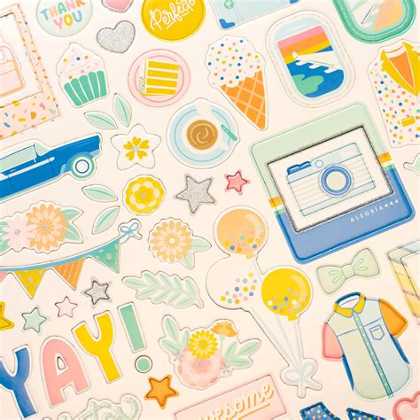 STICKER -BUENOS DIAS – CHIPBOARD STICKERS – (60 PZ) – Scrapbook