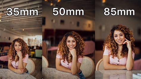 35mm vs 50mm vs 85mm Lens Comparison for Portrait Photography - YouTube ...