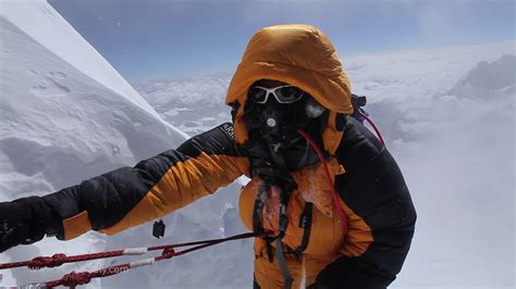 Climbing the summit of Mt. Everest