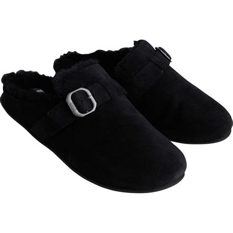 Buy FitFlop Womens Chrissie Adjustable Shearling-Lined Suede Slippers ...