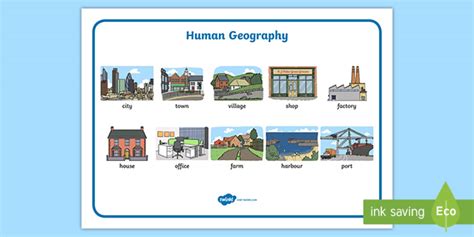 Human Geography Word Mat