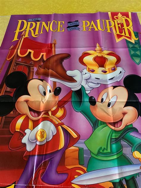 The Prince and the Pauper Disney Poster 1991. Mickey Mouse | Etsy