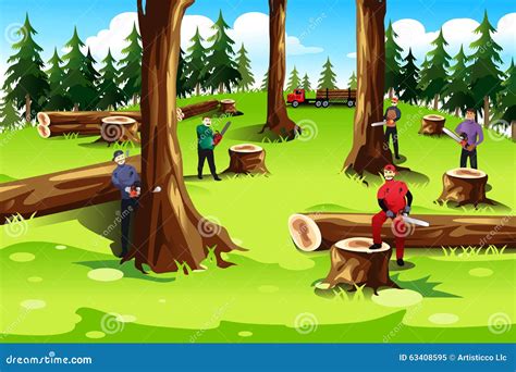 Treecutting Clipart