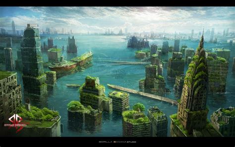 water city, Byung-ju Bong on ArtStation at https://www.artstation.com ...