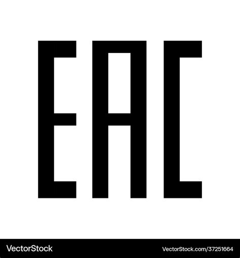 Eac logo icon aurasian conformity made symbol Vector Image