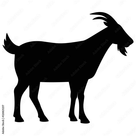 Goat Silhouette Stock Vector | Adobe Stock