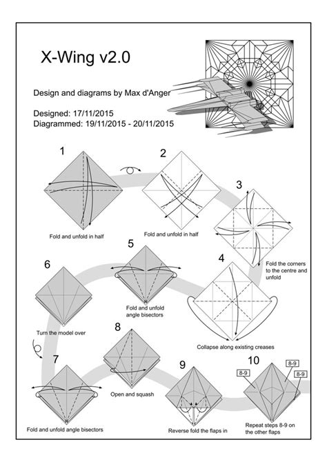 Origami ideas: Origami Star Wars X Wing Instructions