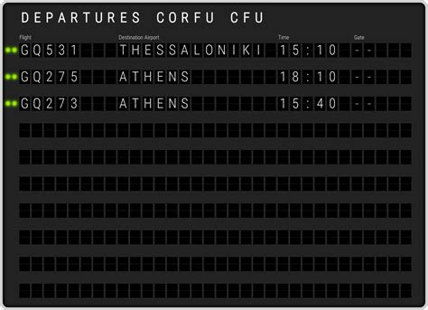 Corfu Airport Departures [CFU] Flight Schedules & departure