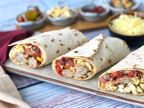 Loaded Breakfast Burrito With Crispy Bacon & Sausage by Archana's Kitchen