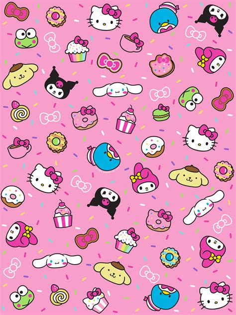 Download Sanrio Characters Valentines Pattern Wallpaper | Wallpapers.com