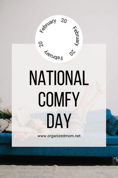 Celebrate February 20th National Comfy Day - The Organized Mom