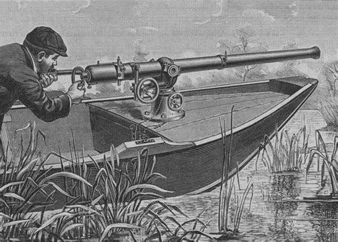 A Punt Gun, used for duck hunting but were banned because they depleted ...