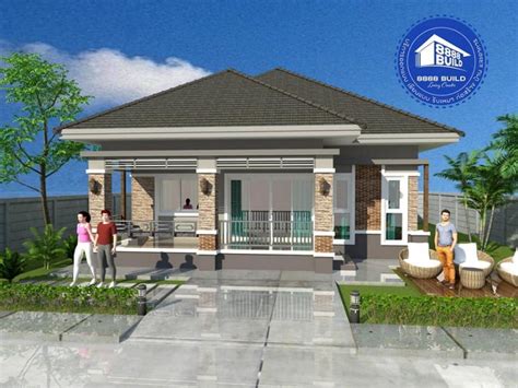 Contemporary Bungalow House Design with Stone Veneer Cladding - Pinoy ...