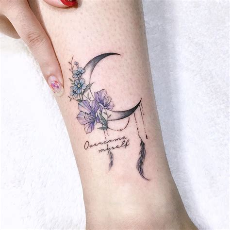 flower moon🌙 . . . #애리타투 #tattoo #tattoos #tattooed #moontattoo # ...