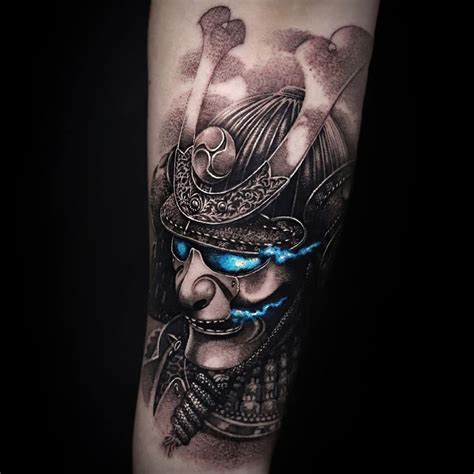 Japanese Samurai Tattoo Pop Of Color | Samurai tattoo design, Tattoos ...