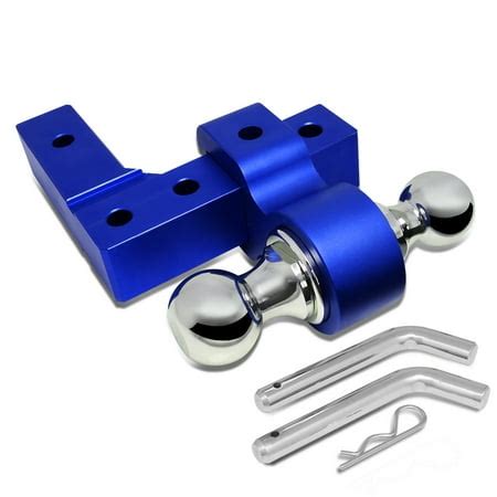 Aluminum 6"Drop Adjustable Dual Ball Tow Towing Hitch fits 2" Trailer ...