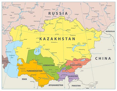 South And Central Asia Map - Map