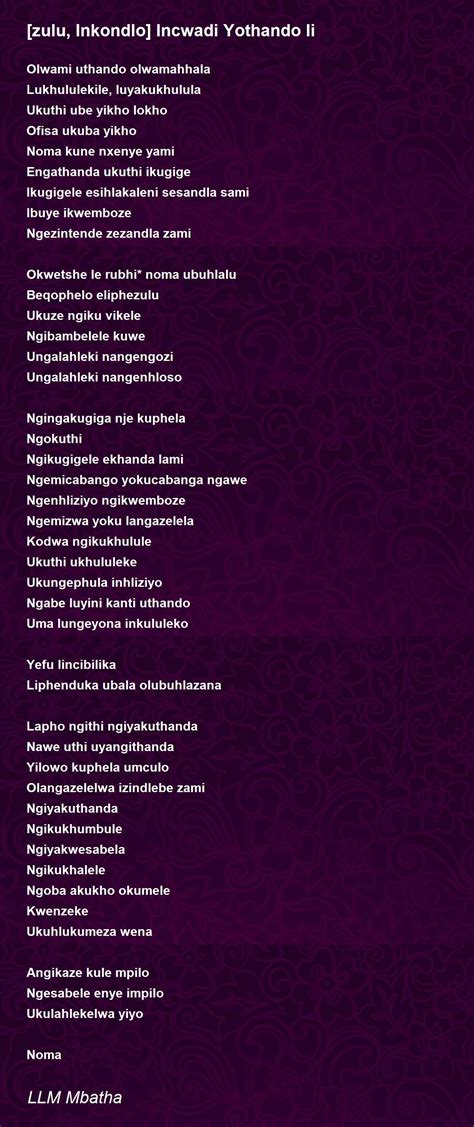 Poems About Love In Isizulu | Love Notes