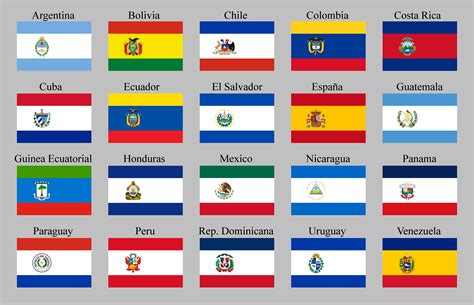 Printable Hispanic Flags - Printable World Holiday